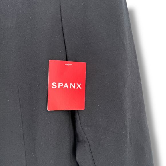 Spanx Perfect Collarless Blazer Sz S Small Ponte Jacket Black Solid Suiting - Picture 6 of 8